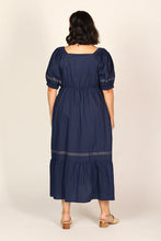 Load image into Gallery viewer, ADRIFT - Alison Poplin Midi Dress - CAPRI COVE (NAVY)