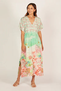 ADRIFT - Tasha Maxi Kaftan Dress - SEYCHELLS