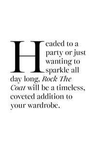 COOP by Trelise Cooper - Rock The Coat - BLACK SEQUIN