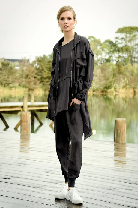 CURATE by Trelise Cooper - A Show of Pants - BLACK/ GREEN PASTURES