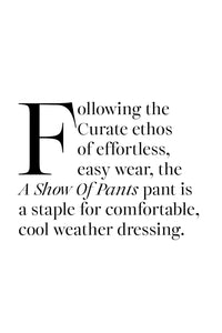 CURATE by Trelise Cooper - A Show of Pants - BLACK/ GREEN PASTURES