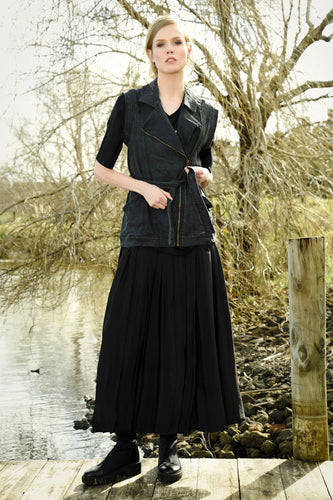 CURATE by Trelise Cooper - Burst Your Bubble Skirt - BLACK/ NIGHTSHADE (PURPLE)