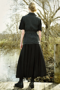 CURATE by Trelise Cooper - Burst Your Bubble Skirt - BLACK/ NIGHTSHADE (PURPLE)