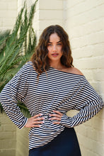 Load image into Gallery viewer, CURATE by Trelise Cooper - Double Agent Top - NAVY STRIPE