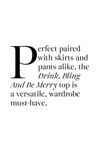 CURATE by Trelise Cooper - Drink, Bling & Be Merry - BLACK SEQUIN
