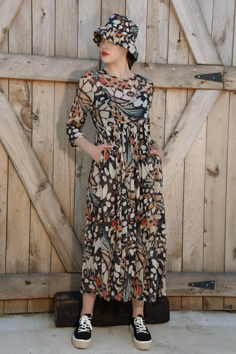 CURATE by Trelise Cooper - Game Changer Dress - BUTTERFLY (EARTH TONES)