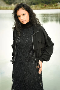 CURATE by Trelise Cooper - Nip And Tuck Jacket - BLACK/ GREEN PASTURES