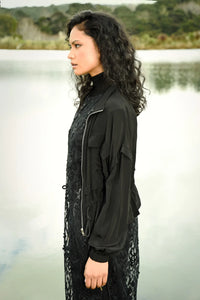 CURATE by Trelise Cooper - Nip And Tuck Jacket - BLACK/ GREEN PASTURES