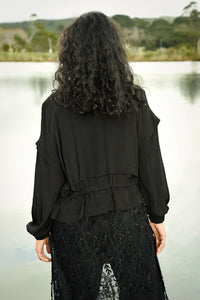 CURATE by Trelise Cooper - Nip And Tuck Jacket - BLACK/ GREEN PASTURES
