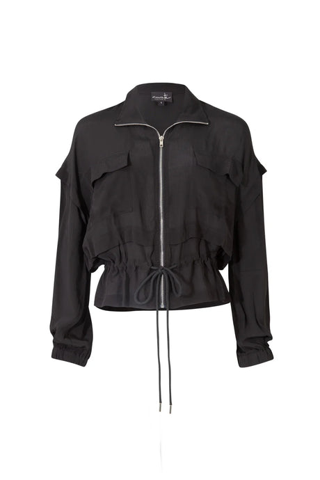 CURATE by Trelise Cooper - Nip And Tuck Jacket - BLACK/ GREEN PASTURES