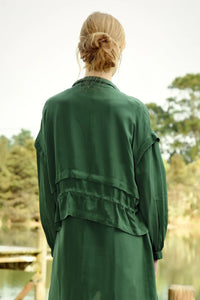 CURATE by Trelise Cooper - Nip And Tuck Jacket - BLACK/ GREEN PASTURES