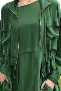 CURATE by Trelise Cooper - Nip And Tuck Jacket - BLACK/ GREEN PASTURES