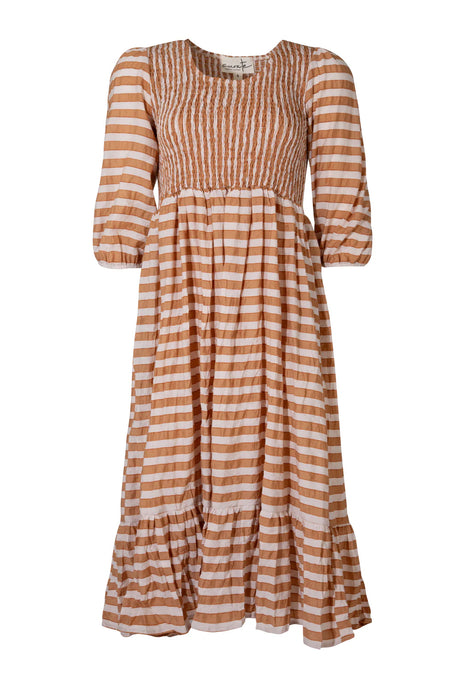 CURATE by Trelise Cooper - A Walk In The Park Dress - COFFEE STRIPE