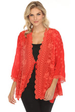 Load image into Gallery viewer, JOHNNY WAS - Fleur Du Jour Kimono - BLOOD ORANGE