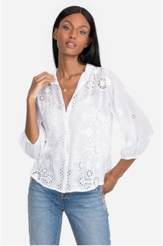 JOHNNY WAS - Gwen Blouse - SNOW WHITE