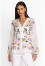 Load image into Gallery viewer, JOHNNY WAS - Helen Blouse - WHITE