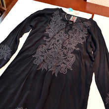 Load image into Gallery viewer, JOHNNY WAS - Tania Tunic - BLACK