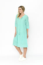 Load image into Gallery viewer, ORIENTIQUE - Amber Dress Solid (Colour) w Lining - AQUA (Tiffany Blue)