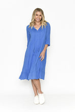 Load image into Gallery viewer, ORIENTIQUE - Amber Dress Solid (Colour) w Lining - BLUE