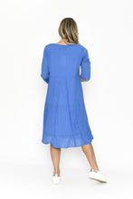 Load image into Gallery viewer, ORIENTIQUE - Amber Dress Solid (Colour) w Lining - BLUE