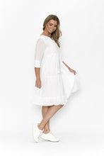 Load image into Gallery viewer, ORIENTIQUE - Amber Dress Solid (Colour) w Lining - WHITE