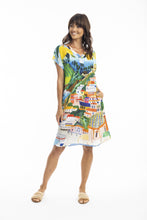 Load image into Gallery viewer, ORIENTIQUE - Kai Short Sleeve Shift Dress - AMALFI COAST