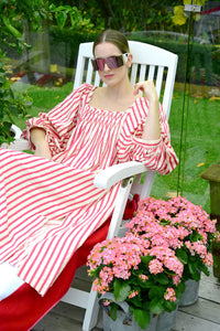 Trelise Cooper COUTURE - Cover Me In Sunshine Dress - BLACK or RED STRIPE