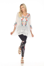 Load image into Gallery viewer, JOHNNY WAS - Cherie Tunic - WHITE