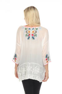 JOHNNY WAS - Cherie Tunic - WHITE