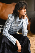 Load image into Gallery viewer, Trelise Cooper COUTURE - Roman Holiday Shirt - BLUE STRIPE/ WHITE/ BLACK