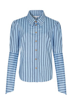 Load image into Gallery viewer, Trelise Cooper COUTURE - Roman Holiday Shirt - BLUE STRIPE/ WHITE/ BLACK