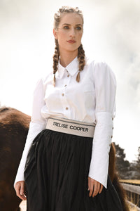 Trelise Cooper COUTURE - Roman Holiday Shirt - BLUE STRIPE/ WHITE/ BLACK