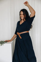 Load image into Gallery viewer, PQ COLLECTION - Ruffle Dress - NAVY