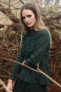 Trelise Cooper COUTURE - Seize The Fray Shirt - FOREST/ BLACK